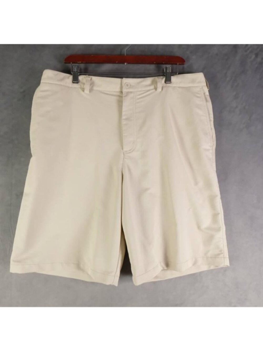 Nike Golf Shorts Men's 38 Cream Solid Flex Golf Dri Fit
